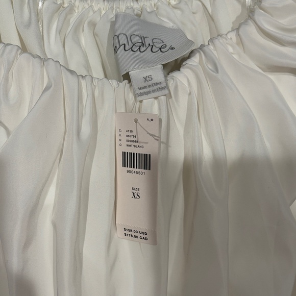 NWT Anthropology Mare Mare Off-Shoulder White mini dress/top size XS - Picture 6 of 16